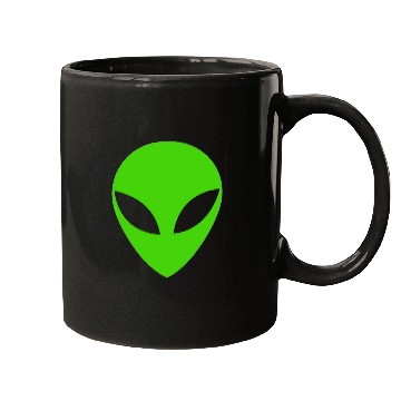 Discover Green Alien Head Mugs