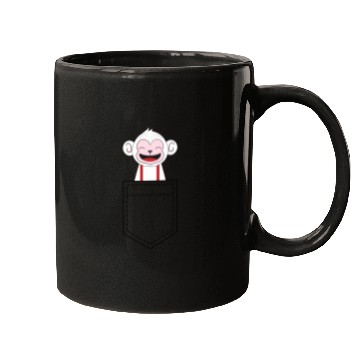 Discover monkey pocket Mugs