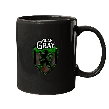 Discover Clan Gray Scottish Tartan Rampant Lion Celtic Mugs
