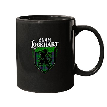 Discover Clan Lockhart Scottish Tartan Rampant Lion Celtic Mugs