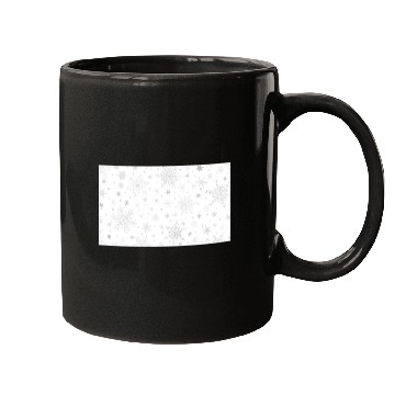 Discover Christmas Snowflakes Pattern Grey White Mugs