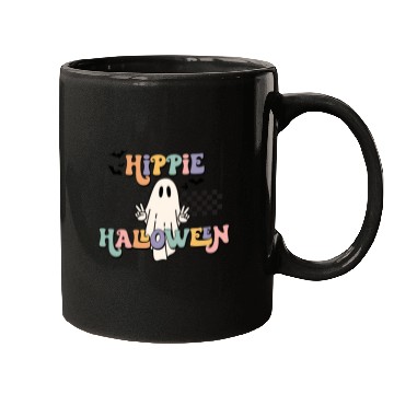 Discover Retro Hippie Halloween Cute Ghost Mugs