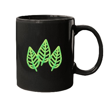 Discover three leaves leaf icon nature green Mugs
