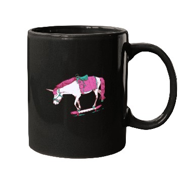 Discover Unicorn on a Skateboard Mugs