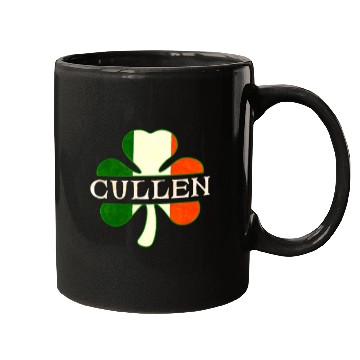 Discover Cullen Irish Surname Ireland Flag Shamrock Mugs