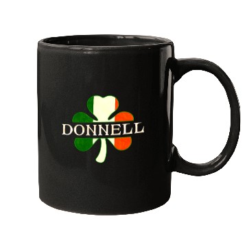 Discover Donnell Irish Surname Ireland Flag Shamrock Mugs