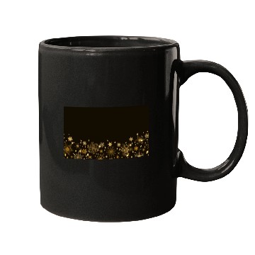 Discover Elegant Black Gold Snowflakes Mugs