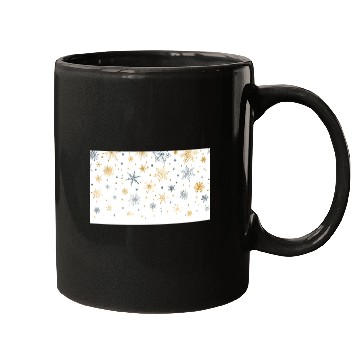 Discover Elegant Snowflakes White Gold Silver Mugs