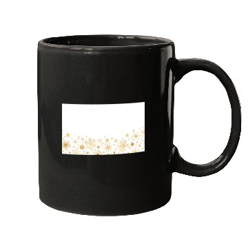 Discover Elegant White Gold Snowflakes Mugs