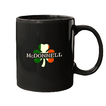 Discover Mcdonnell Irish Surname Ireland Flag Shamrock Mugs