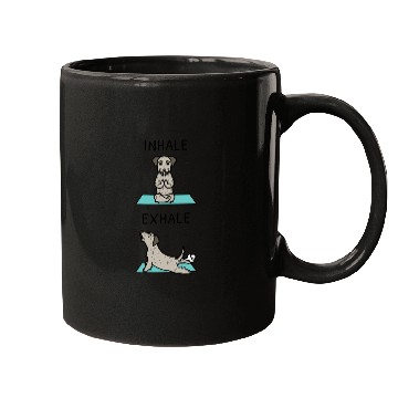 Discover Yoga Inhale Exhale Irish Wolfhound Mugs
