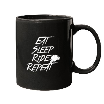 Discover Motorcycle Eat Sleep Ride Repeat Graphic Mugs
