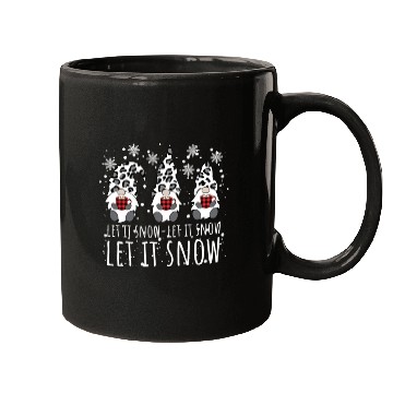 Discover LET IT SNOW Winter Gnome Leopard Buffalo Plaid Mugs
