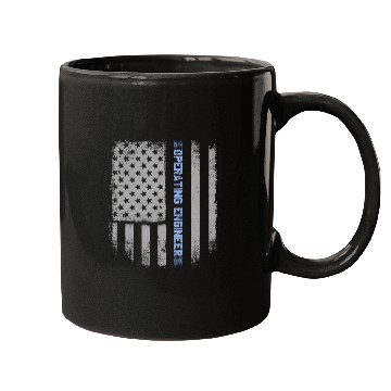 Discover Operating Engineer US Flag Mugs
