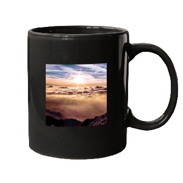 Discover dark blue ocean waves storm fantasy Mugs