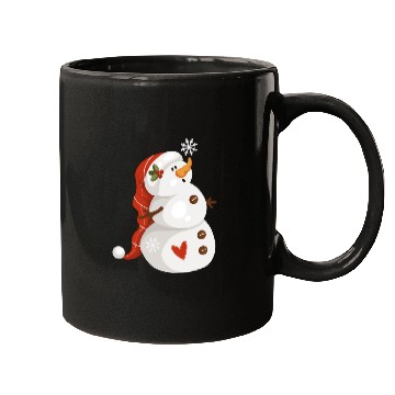 Discover Cute snowman with snowflakes Mugs