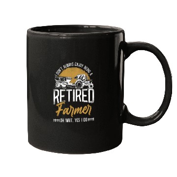 Discover Farming Farmer Retired Tractor Mugs