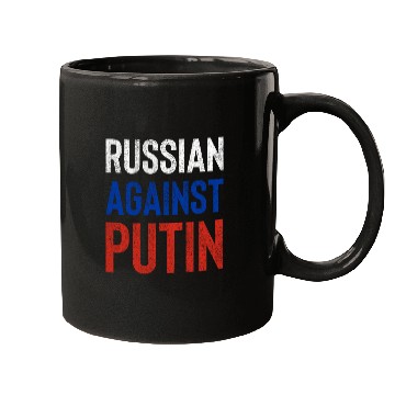 Discover Russian against Putin russia flag grunge Mugs