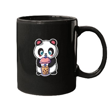 Discover Panda Bear Boba Milk Tea Funny Bubble Tea Lovers Mugs
