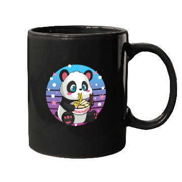 Discover Cute Panda Eating Ramen Mugs