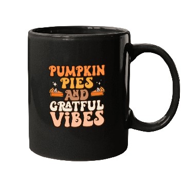 Discover Retro Pumpkin Pies Grateful Vibes Thanksgiving Mugs