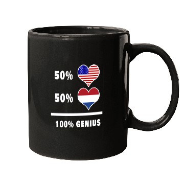 Discover USA and Netherlands Genius flag design Mugs