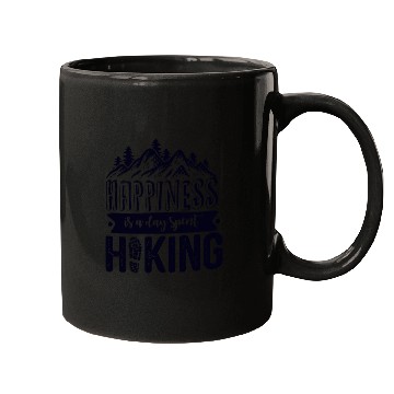 Discover Happiness Is A Day Spent Hiking, Wanderlust Mugs