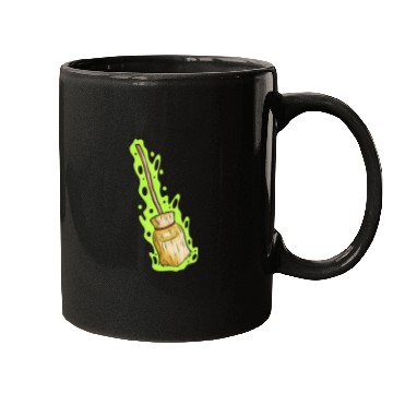 Discover Magic Witch Broom With Green Shimmer Halloween Mugs