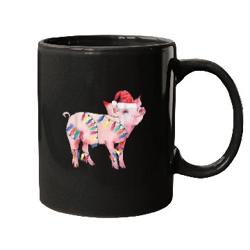 Discover Santa Pig Christmas Lights Pig Lover Christmas Mugs