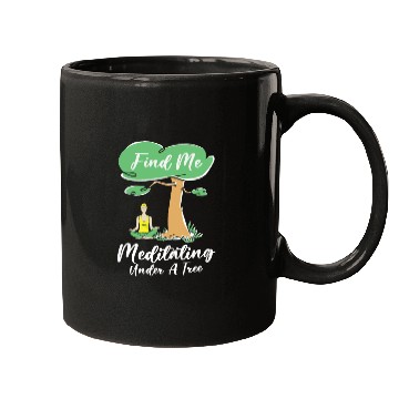 Discover Serenity Meditating Nature Fan Spiritual Yoga Mugs