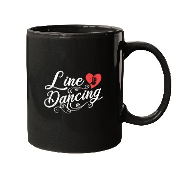 Discover Line Dancing Cute Heart Cowboy Boots Line Dancer Mugs