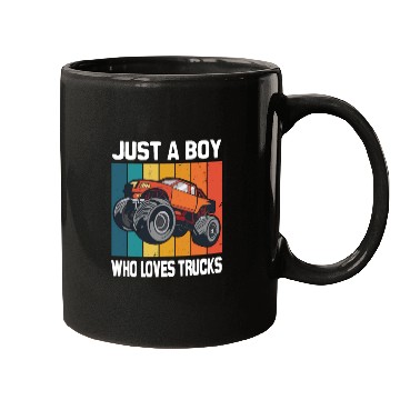Discover Just a Boy who loves Trucks Mugs
