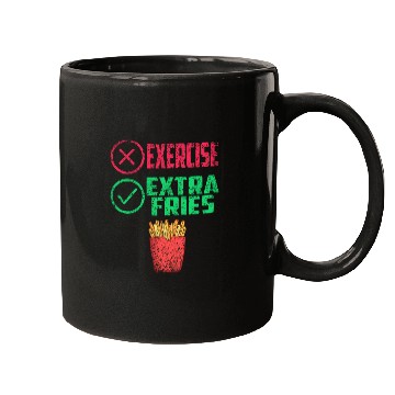 Discover Exercise Extra Fries Workout Chips Gym Mugs