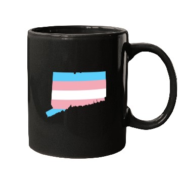 Discover Trans Flag Connecticut LGBT Pride Support Mugs