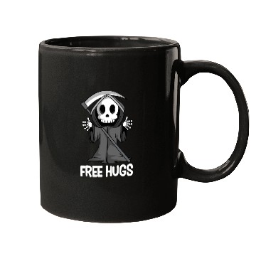 Discover Free Hugs Grim Reaper Spooky Halloween Mugs
