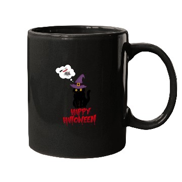 Discover HALLOWEEN MURDER CAT Mugs
