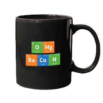 Discover OMG Bacon Science Periodic Table Mugs