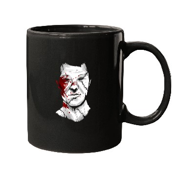 Discover Scary Blood Splatter Leather Face Mask Halloween Mugs