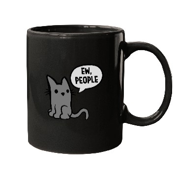 Discover comic cat ew people Mugs