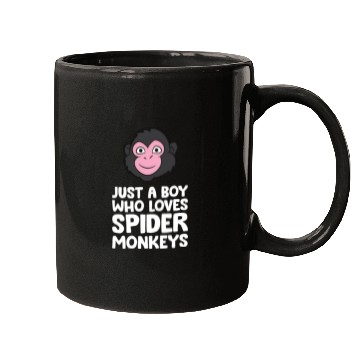 Discover Just a Boy Who Loves Spider Monkeys Mugs