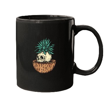Discover Funny Cool Skeleton Plant Nature Mugs