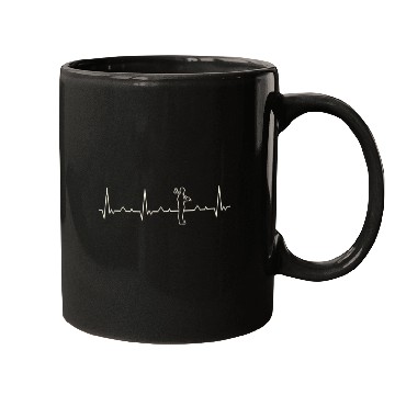 Discover Construction Worker. Heart. Love. EKG. Pulse. Mugs