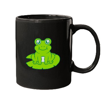 Discover frog sitting water lily sea leaf Mugs