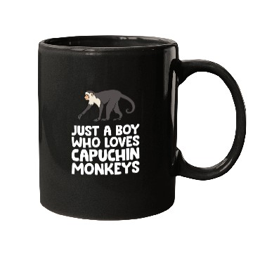 Discover Just a Boy Who Loves Capuchin Monkeys Mugs