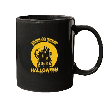 Discover Trick or Treat Halloween Mugs Design
