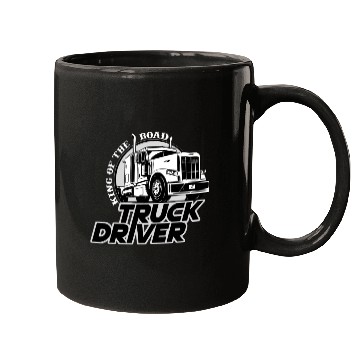 Discover Truck driver, King of the road Mugs