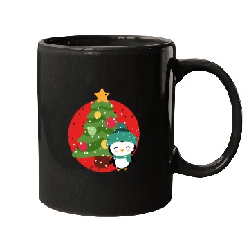 Discover Penguins Christmas Snow Santa christmas tree Mugs