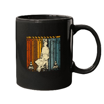 Discover Retro vintage construction worker Mugs