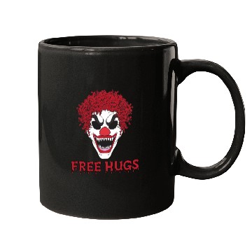 Discover Free Hugs from terrifying Clown Mugs