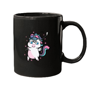 Discover Unicorn playing Golf Fabulous Creature Sport Mugs